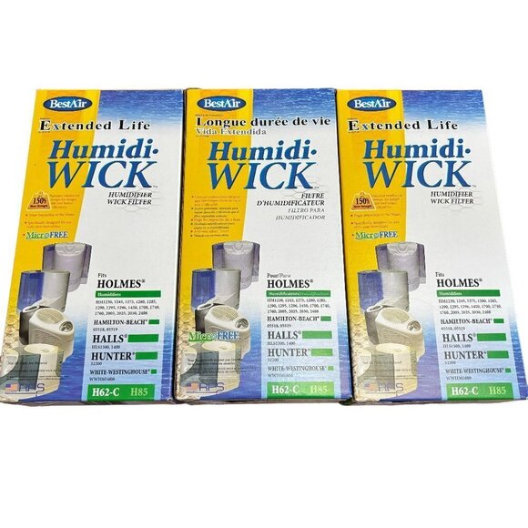 Lot of 3 BestAir Extended Life Humidifier Wick Filter Replacements New in Box - Picture 1 of 6